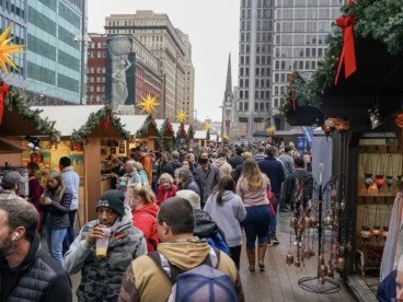 圣诞村重返费城LOVE公园，第17个年头啦！